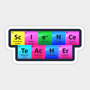 Science Teacher Periodic Table Of Elements Sticker